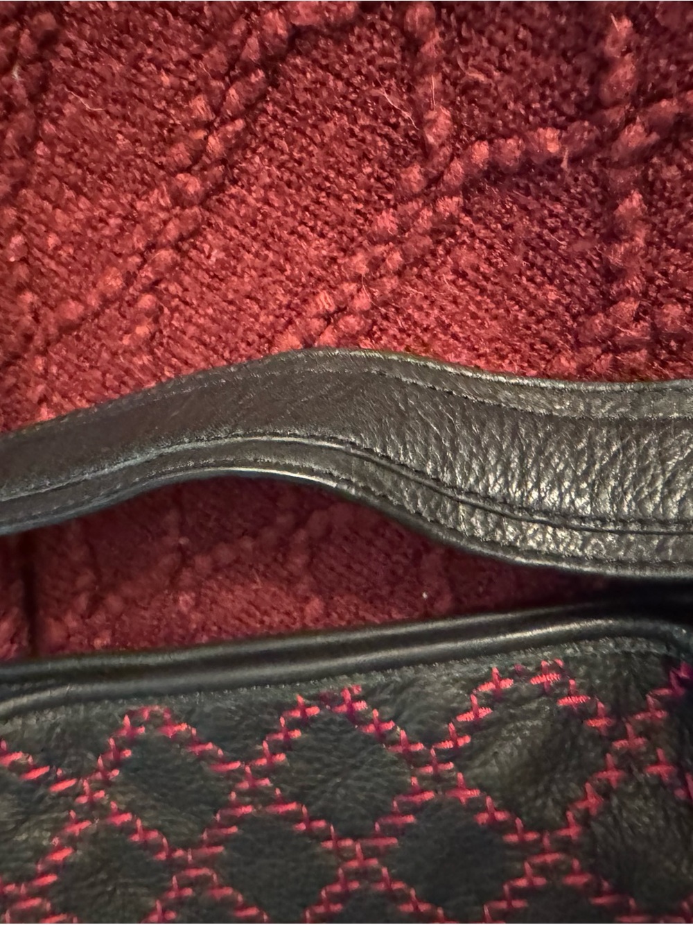Rare Isabella Fiore Leather Shoulder Hobo Bag with Multicolor Floral Embroidery - Picture 12 of 12